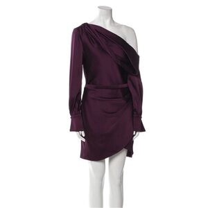 Elegant Purple One-Shoulder Dress